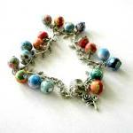 Silver Branch Bracelet Jewelry With Colorful..